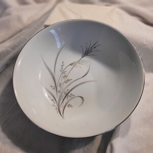 CastleCourt Fine China Wheat Spray Pattern Serving Bowl, Japan Silver Trim